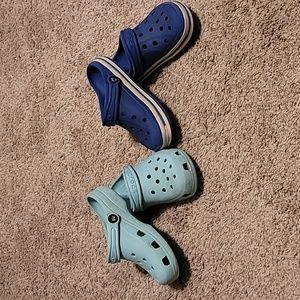 Girls Crocs bundle size 13 Teal and Blue